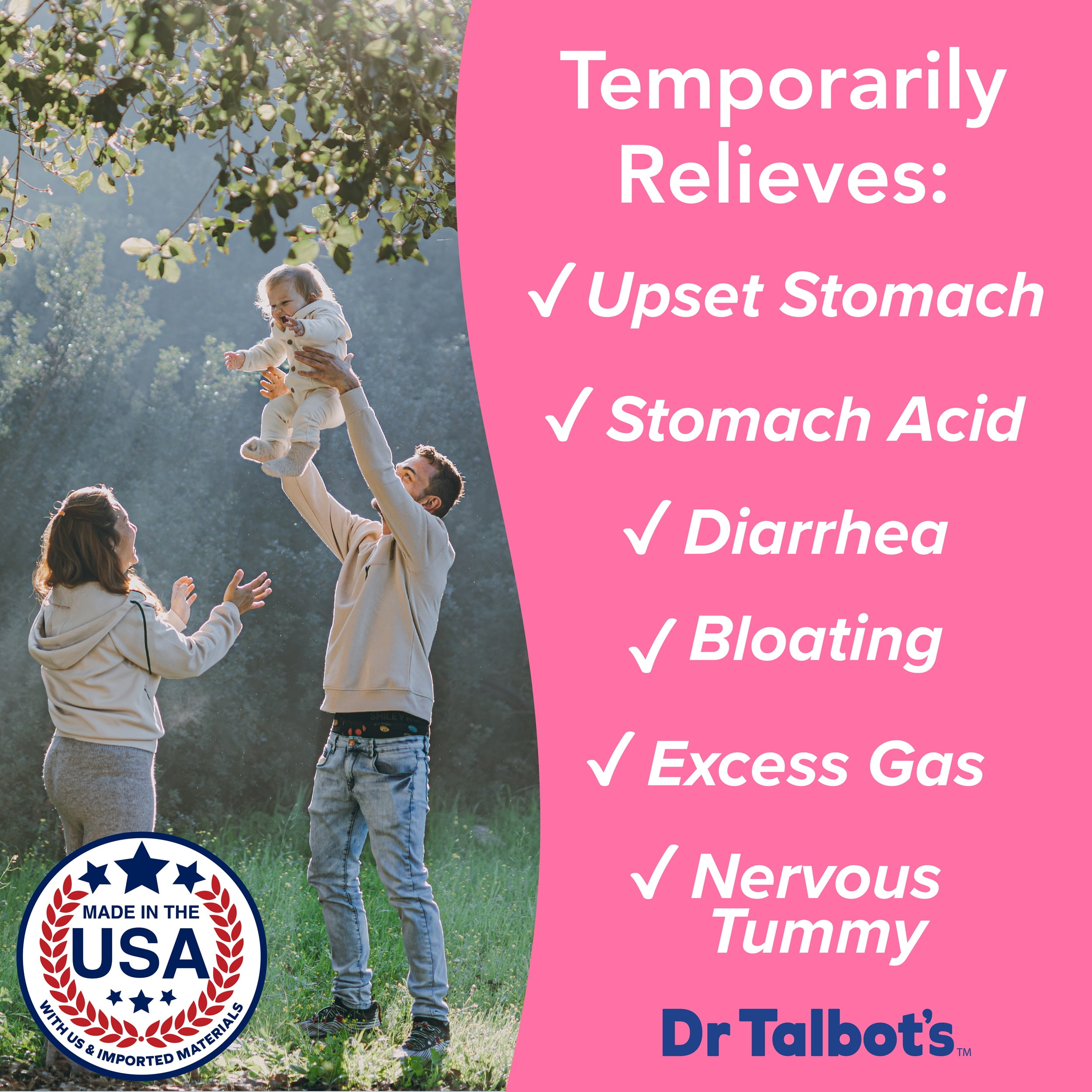 (2 pack) Dr. Talbot's Infant Tummy Ache Relief Medicine with Cell Salts, Apple, 4 fl oz