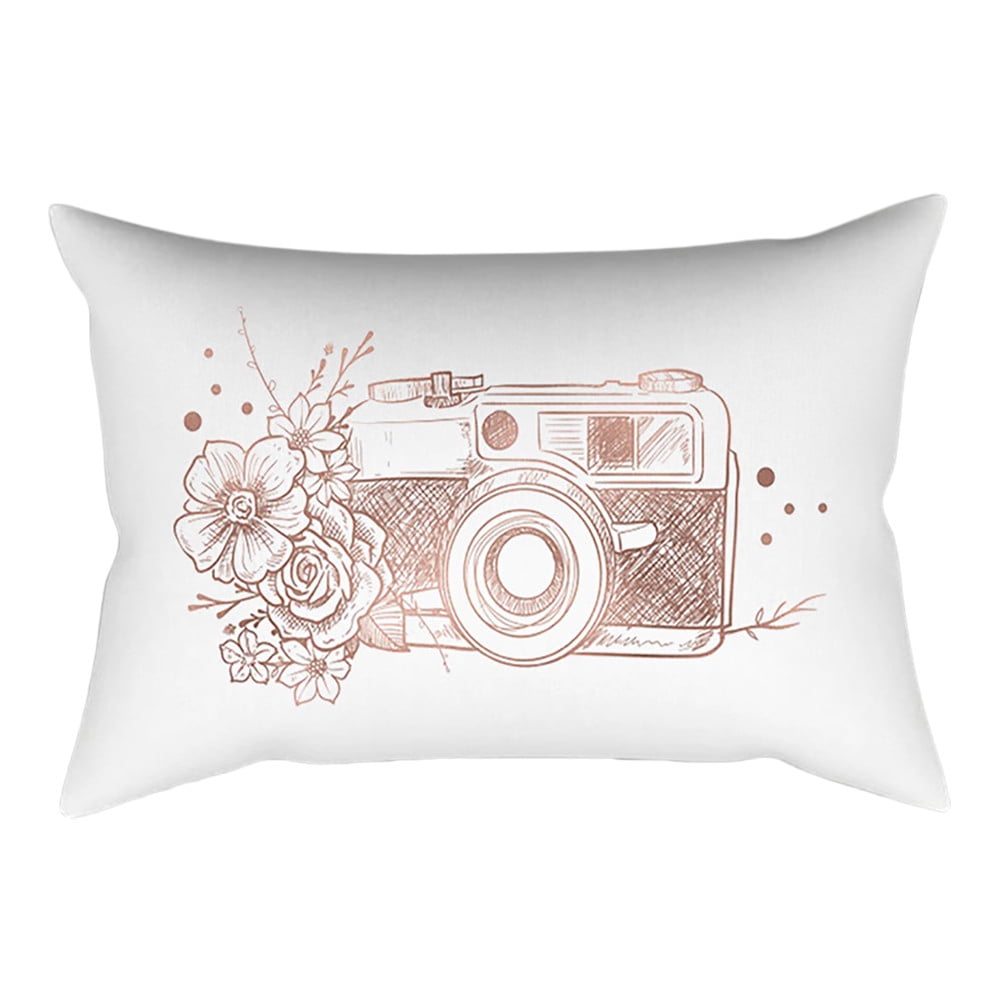 Rose Gold Pink Cushion Cover Square Pillowcase Home Decoration(30cm X