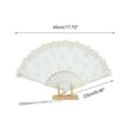 thumbnail image 2 of Unique Bargains Elegant Cherry Blossom With Tassel Folding Fan 1 Pc White, 2 of 5