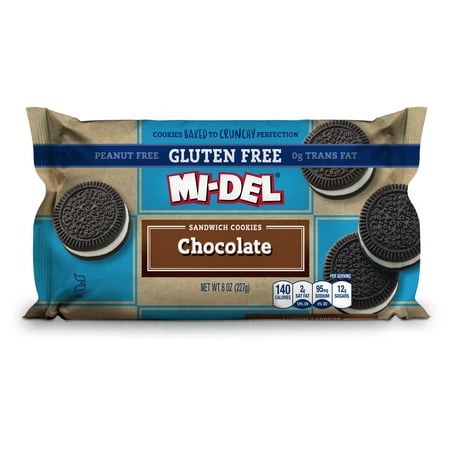 MI-DEL Gluten-Free Chocolate Sandwich Cookies, 8 oz (Pack of