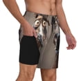 thumbnail image 2 of Rateoe Funny Horse Faces Expressions Pattern Men’s Swim Shorts with Compression Liner – Double-Layered Quick-Dry Swimwear, Comfortable & Stretchy Beach Shorts-X-Large, 2 of 6