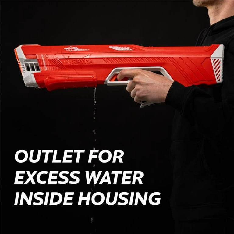 SpyraLX Red: Rogue Model Water Gun with Blast Tech & Manual Power