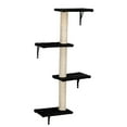 thumbnail image 5 of Pefilos Cat Wall Shelves and Perches Set of 5, Sleeping Playing Lounging Climbing Cat Tree House for Multiple Cats, Black, 5 of 20
