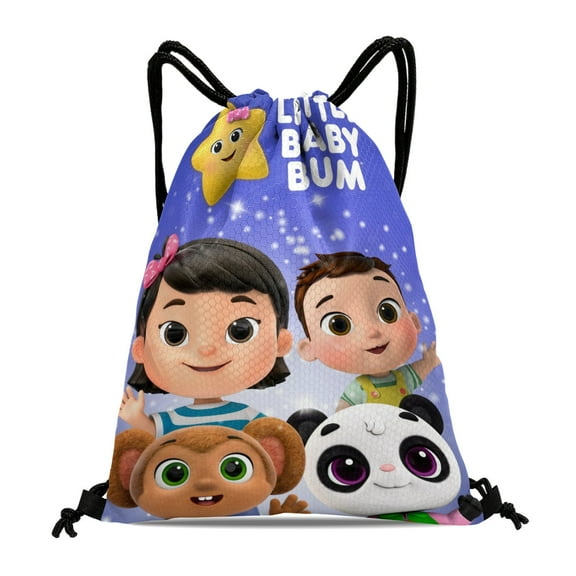 Little Baby Bum-theme Drawstring Backpack Sports Gym Bag Water Resistant String Bag Cinch Bag，12''X16''（30X40cm）