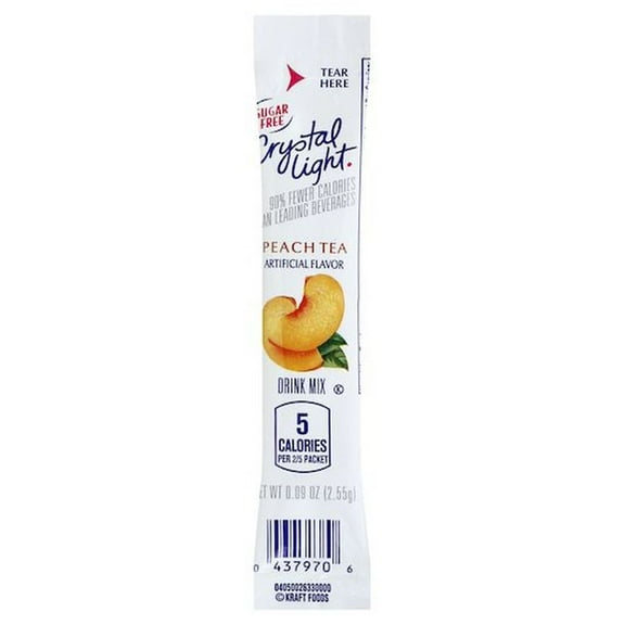 Crystal Light Peach On The Go Drink Mix, 0.94 Pound -- 120 per Case.