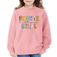 thumbnail image 2 of YunPes Fourth Grade Girls Sweatshirt Long Sleeve Crewneck Print Pullovers Oversized Spring Autumn Tops for Kids Back to School, 2 of 7