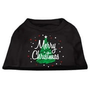 Christmas Screenprinted Dog Shirt, "Scribble Merry Christmas"