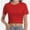 Red, variant on Women's Basic Teen Tee Workout Crewneck Short Sleeve Slim Fitted Casual Crop Top