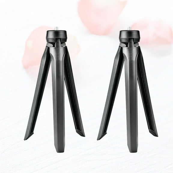 Tripod Stand Selfie Useful Practical Durable Portable Travel Tripod Live Streaming Rack for Camera, 2 ( Black )
