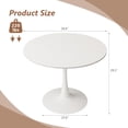 thumbnail image 2 of Ktaxon Mid-Century Modern Dining Table Set for 4, Round Tulip Dining Table with 4 Soft Padded Side Chairs, 5 Pieces Kitchen Table Set for Small Spaces, Dining Room, White, 2 of 6
