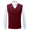 thumbnail image 7 of Maean Men Sweater Vest V Neck Knitted Pullover Sleeveless Sweaters Tops Vests Fall Winter Sweaters, 7 of 7
