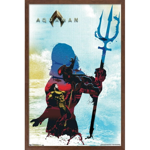 DC Comics Movie - Aquaman - Arthur Silhouette Wall Poster, 14.725" x 22.375", Framed