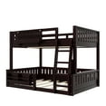 thumbnail image 7 of Full XL over Queen/ Full over Queen Bunk Bed with Ladder and Guardrails, Pegboard and bookshelf, Espresso, 7 of 7