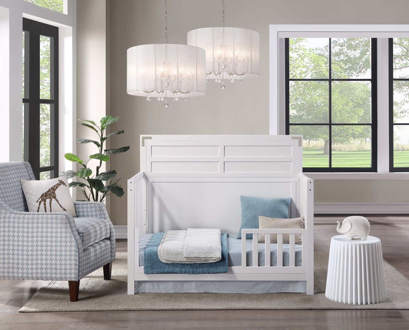Ti Amo Mila 4-in-1 Convertible Infant Crib, Snow White