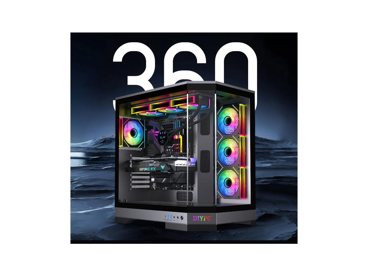 DIYPC VanguardF1BK ATX PC Case