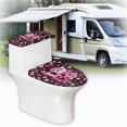 thumbnail image 5 of HELLHERO Heart-Shaped Elderly Pattern Polyester Fabric Bathroom Toilet Cover Set Toilet Covers Set Fits All Toilet Shapes Elastic Edge Stretch Easy to Install, 5 of 7
