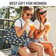 thumbnail image 5 of Large Capacity Tote Bag,DarkBlue Cartoon Dinosaurs Yellow Triangles Pattern Handbag Fashion Luxury Tote Bag,15.7"x13"x 5.1" Inches,Laptop Compatible, 5 of 6
