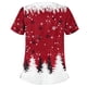 thumbnail image 2 of Puntoco Blusa de manga corta con cuello en V para mujer, uniforme de trabajo, blusa de Acción de Gracias de Navidad Puntoco Puntoco-2664, 2 of 5