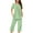 Green#1, variant on Tnhcen Women's Pajamas Set Short Sleeve Top Nightwear With Capri Pants Pjs Homewear Set