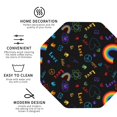 thumbnail image 4 of Pofeuu Cartoon Pride Lgbt Print Leather Coasters Set of 6, Round Cups Mugs Mat Pad for Home Kitchen Heat Resistant Drink Coasters,Octagon, 4 of 7