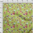 thumbnail image 2 of oneOone Cotton Cambric Lime Fabric Flower & Leaves Watercolor Diy Clothing Quilting Fabric Print Fabric By Yard 56 Inche Wide, 2 of 4