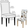 thumbnail image 5 of Chair Covers for Dining Chairs Set of 6,Summer Floral Stretch Dining Room Chair Cover Kitchen Parsons Chair Slipcovers (Pack of 6, Summer Floral), 5 of 6
