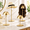Gold-Round Base-4, variant on Black Round Base 4-Pack Metal Adjustable Hat & Wig Display Stand