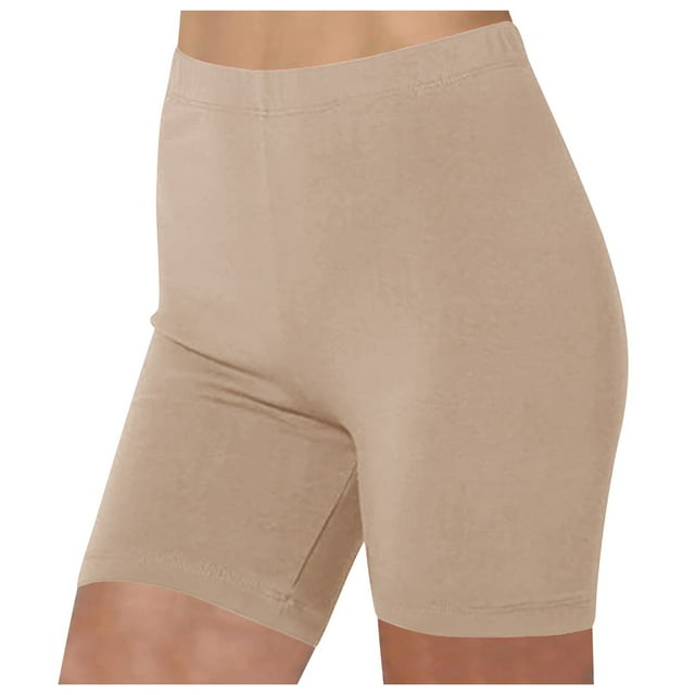 Women's Solid Five Point Leggings Tight Yoga Running Sports Short Pants