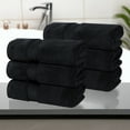 thumbnail image 2 of Superior Zero Twist Cotton Hand Towel Set of 6, Black, 2 of 11