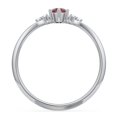 thumbnail image 4 of Birthstone Oval Ring with Shoulder Accents - Ruby (July), 4 of 5