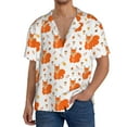 thumbnail image 3 of Xecao offers the Cartoon Squirrel for Men's Casual Short-sleeved Shirt, a button-up collared shirt with a pocket, perfect for beach vacations and yacht travel in the X-Large size., 3 of 7