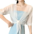 thumbnail image 2 of Shenmeida Womens Sheer Shrug Tie Top Open Front Cardigan Perspective Anti-UV Women Cape, 2 of 7