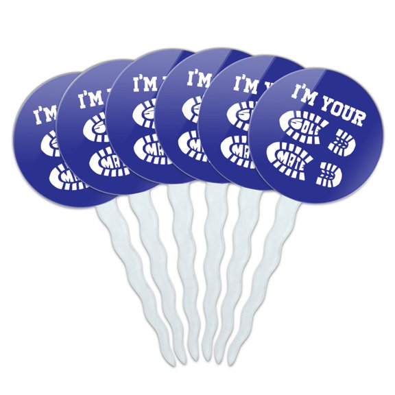 I'm Your Soul Sole Mate Cupcake Picks Toppers Decoration Set of 6