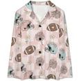 thumbnail image 4 of Top-kevin Women's Pajama Sets Leopard Floral Pattern Long Sleeve Lounge Sets Pjs Sleepwear with Pockets, 4 of 12