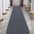thumbnail image 1 of Ottomanson Alfombra antideslizante de diseño sólido con parte trasera de goma de 3 x 20 para interiores y exteriores, para pasillo, cocina, sala de estar, garaje, patio, 2 pies 7 pulgadas x 20 pies, c, 1 of 1