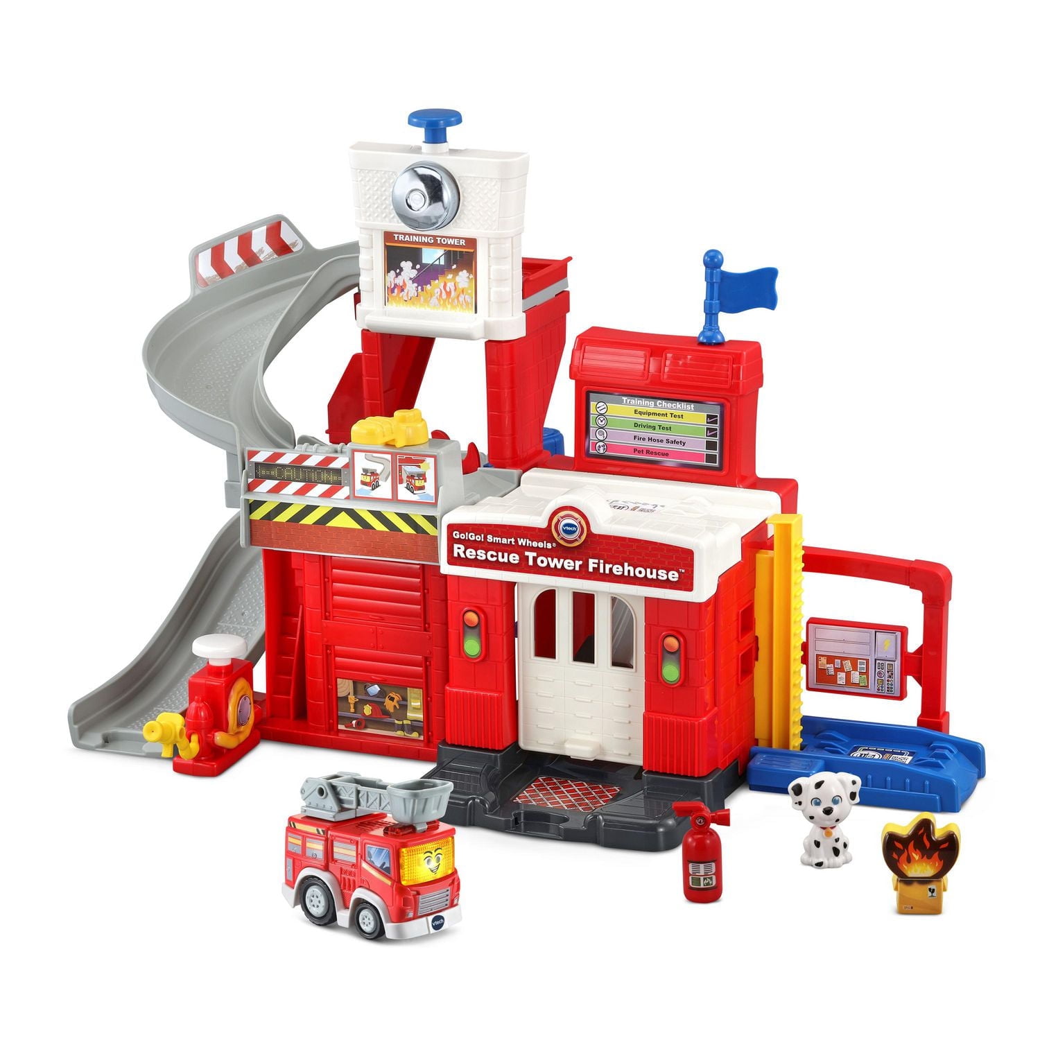 VTech® Go! Go! Smart Wheels® Rescue Tower Firehouse™ Track Set & 4 Play Pieces - English Version, 1.5+ Years