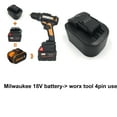 thumbnail image 1 of Battery adapter for Mil**wau*kee 18v Battery use on Worx-4Pin Power tools, 1 of 3