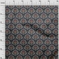 thumbnail image 3 of oneOone Cotton Silk Blue Fabric Damask Craft Projects Decor Fabric Printed By The Yard 42 Inch Wide, 3 of 5