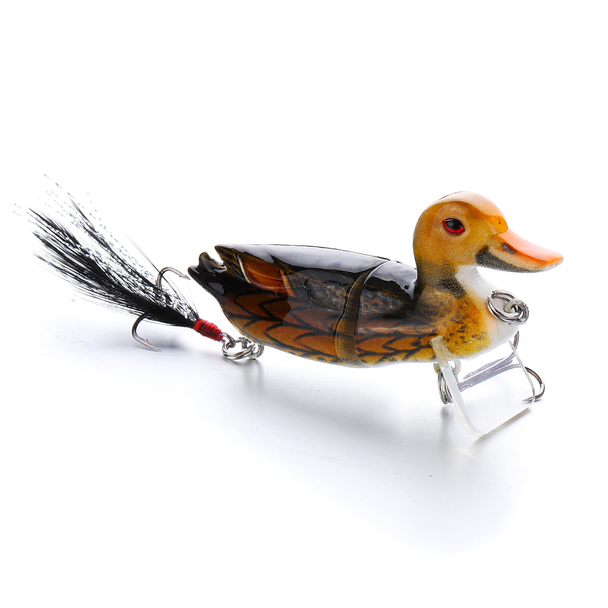 Floating Duck Shape 3D Eyes Baits Fishing Lure Outdoor Top Water Double Hook