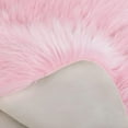 thumbnail image 2 of FUDAKUNA Fluffy Pink Shaggy Area Rugs Round 32" x 32" Soft Plush Absorbent Non Slip Backing Carpet, 2 of 6