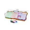 thumbnail image 2 of Aqestyerly T21 Key Mouse Set 104 Key Colorful Backlight Game Mechanical Handle Internet Cafe Set Game Set Additional Mobile Phone Bracket, 2 of 6