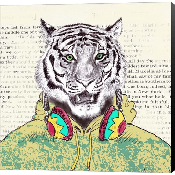 Sporty Guy (detail) by Matt Spencer, Canvas Wall Art, 24W x 24H