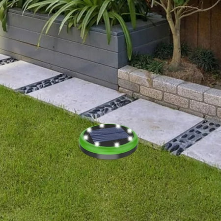 

Yoslce Solar Outdoor Lights Ground With 8 Led Lamp Beads Disk Garden Lights，