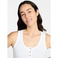 thumbnail image 4 of Time and Tru Women’s Slub Henley Tank Top, sizes XS-XXXL, 4 of 5