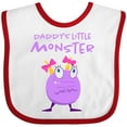 thumbnail image 3 of Inktastic Daddy's Little Monster Girls Baby Bib, 3 of 4