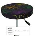 thumbnail image 4 of Balery Mardi Gras Carnival Velvet Round Bar Chair Cushion Cover Adjustable, Protects From Scratches And Stains, Soft & Washable Ideal For Wooden And Metal Stools - 12 Inch, 4 of 7