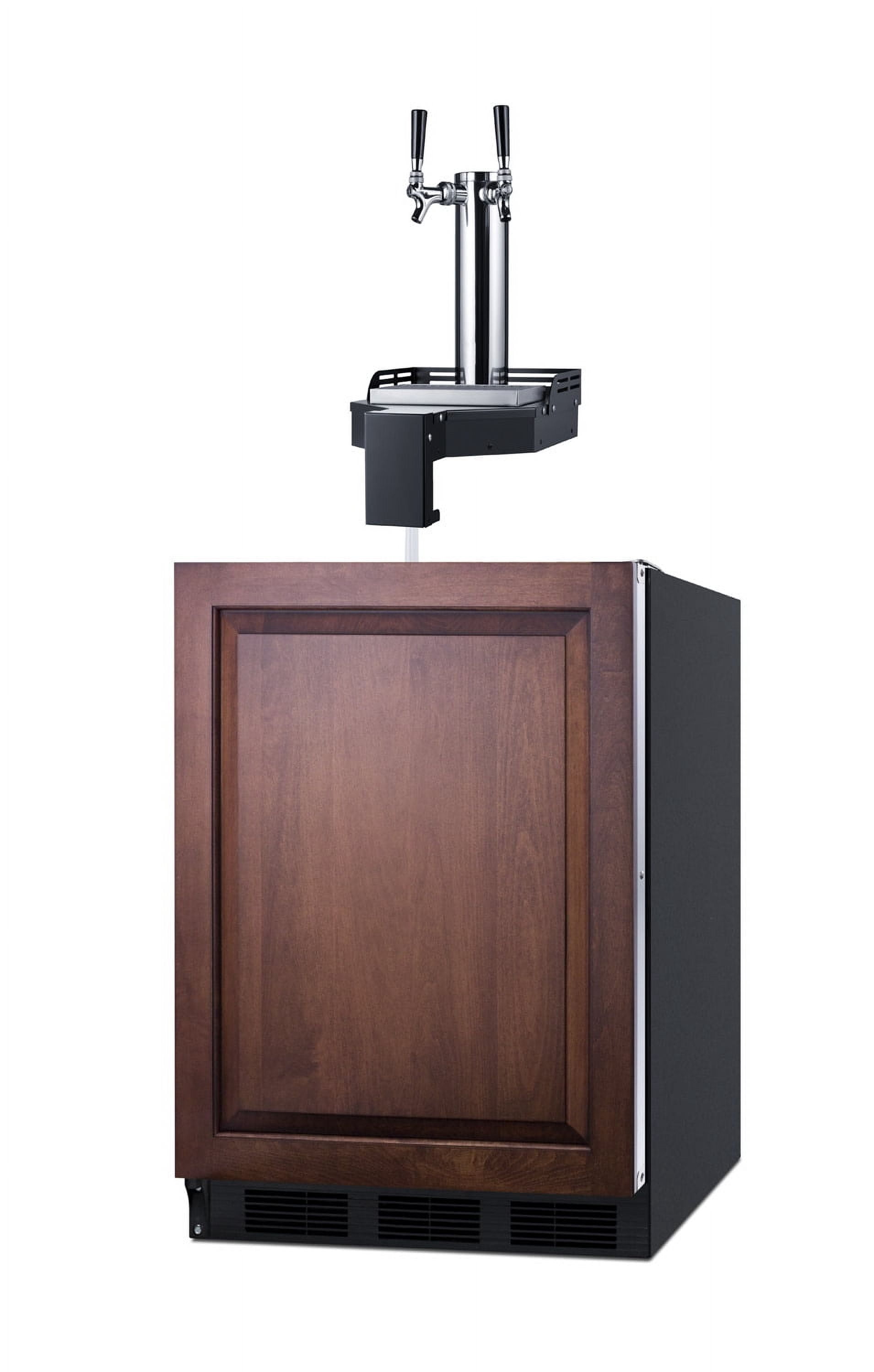 Summit Sbc58bliffltwadalhd 24" Wide 5.8 Cu. Ft. Panel Ready Built-In Double Tap Kegerator