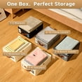 thumbnail image 3 of KitHero Organisateur de Draps, Lot de 6, Boîte de Rangement pour Literie d'Entrée Sans Insectes avec Fermeture Éclair, Étiquette, Poignée, Fenêtre, Fermeture en Lin, 3 of 7