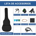 thumbnail image 3 of Guitarra Acústica Eléctrica 38 Pulgadas Kit Completo con Estuche, Sintonizador, Capo y Todos los Accesorios, Madera Premium para Principiantes, Estudio y Actuaciones en Vivo, 3 of 8