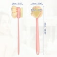 thumbnail image 4 of Unique Bargains Back Scrubber Double Side Long Handle Bath Brush Handle Brush for Bath Shower 14.96"x3.94"x3.15" Pink, 4 of 6